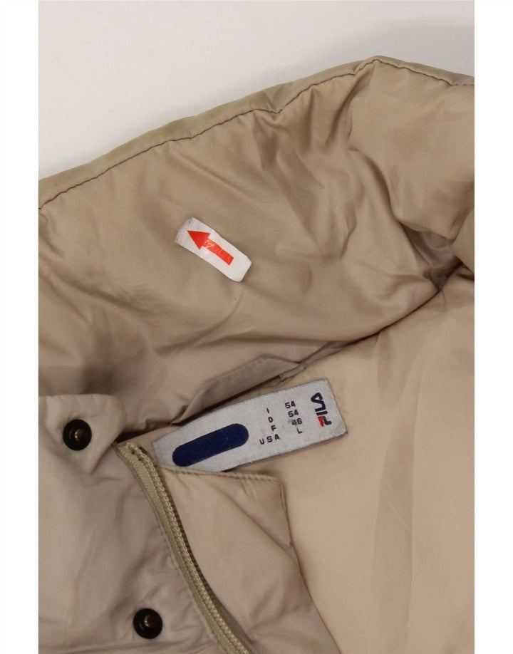 Fila Mens Hooded Padded Jacket IT 54 2XL Grey Nylon