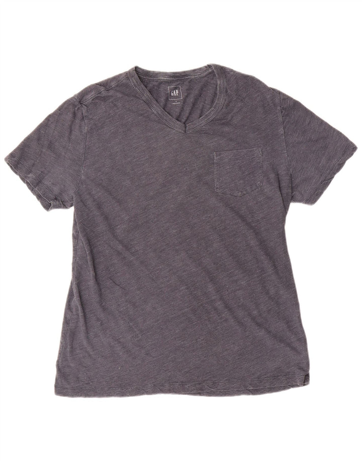 Gap Mens T-Shirt Top Large Grey Flecked Cotton