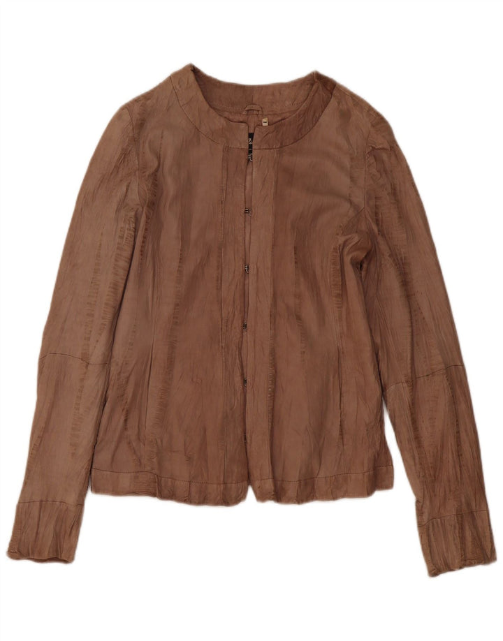 Veste en cuir femme Liu Jo IT 46 grand cuir marron