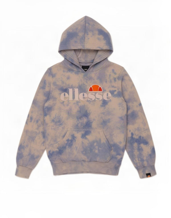 Джемпер с капюшоном Ellesse для мальчиков 8–9 лет, синий цвет тай-дай, хлопок