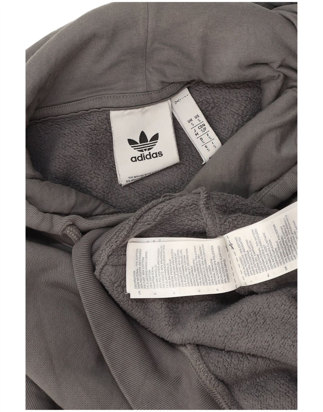 Adidas Hættetrøje til mænd, lille grå bomuld