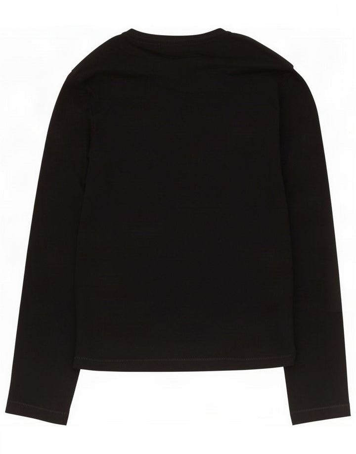 French Connection Mens Top Long Sleeve Medium Black Cotton