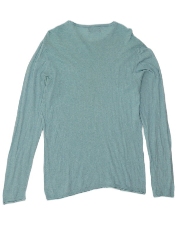 Ανδρικό πουλόβερ Zara Crew Neck Jumper Large Blue