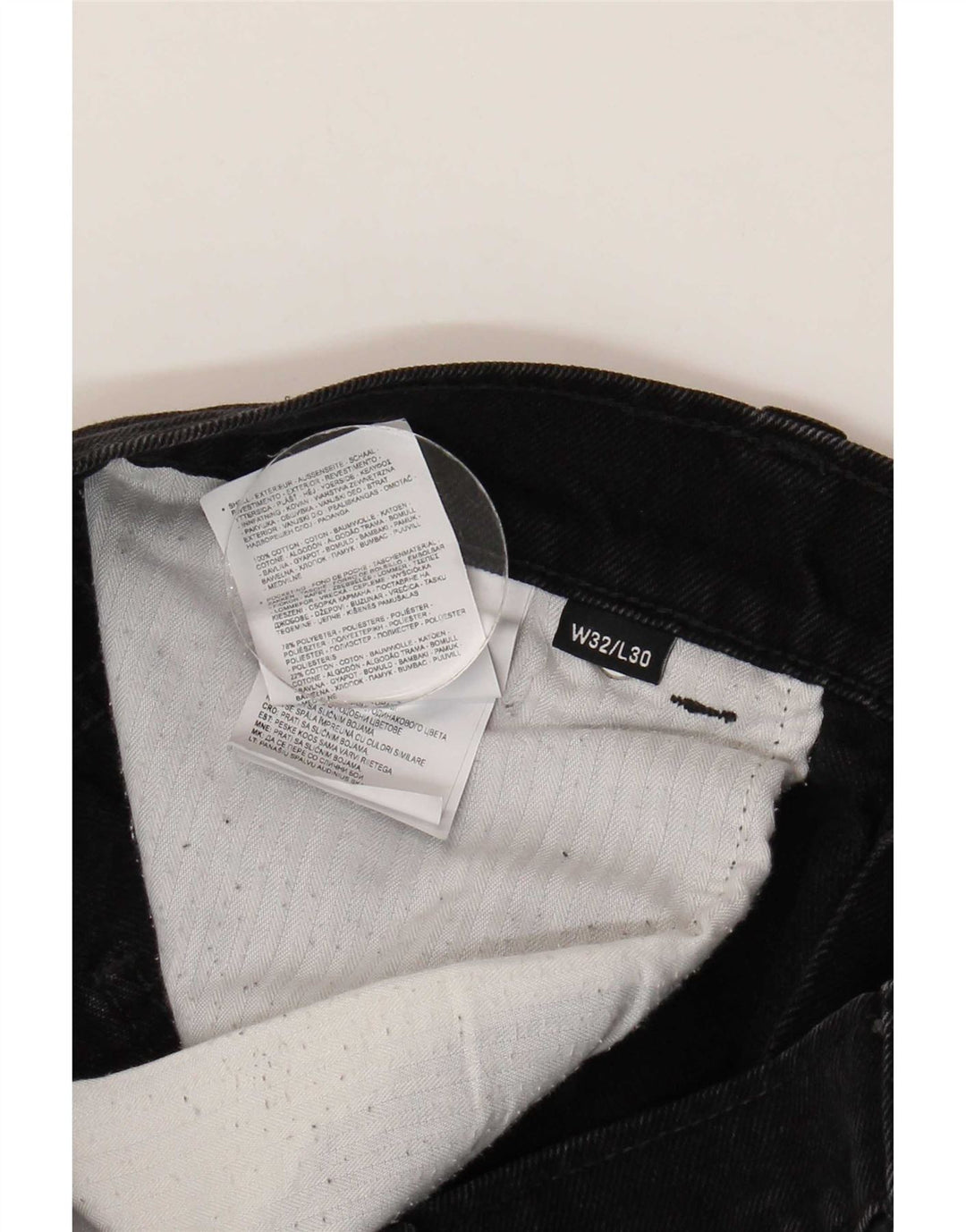 Dickies Mens Straight Jeans W32 L30 Black Cotton