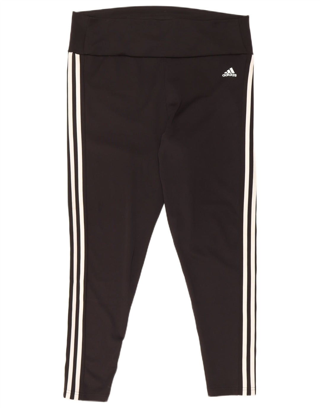 Adidas Womens Crop Leggings UK 20/22 XL Black Polyester