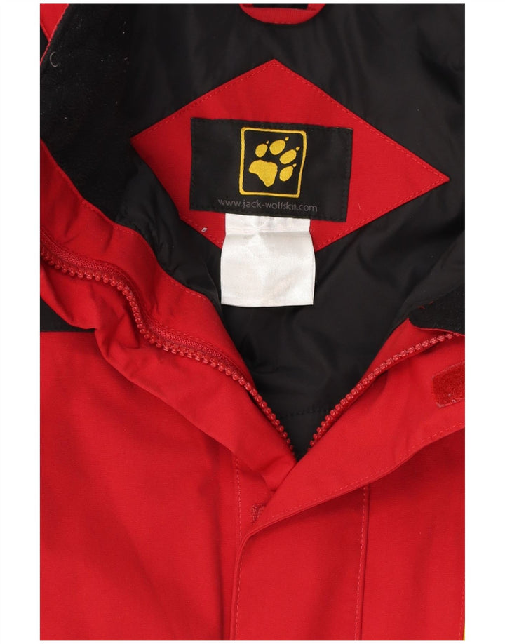 Jack Wolfskin Mens Windbreaker Jacket UK 40/42 Large Red Colourblock