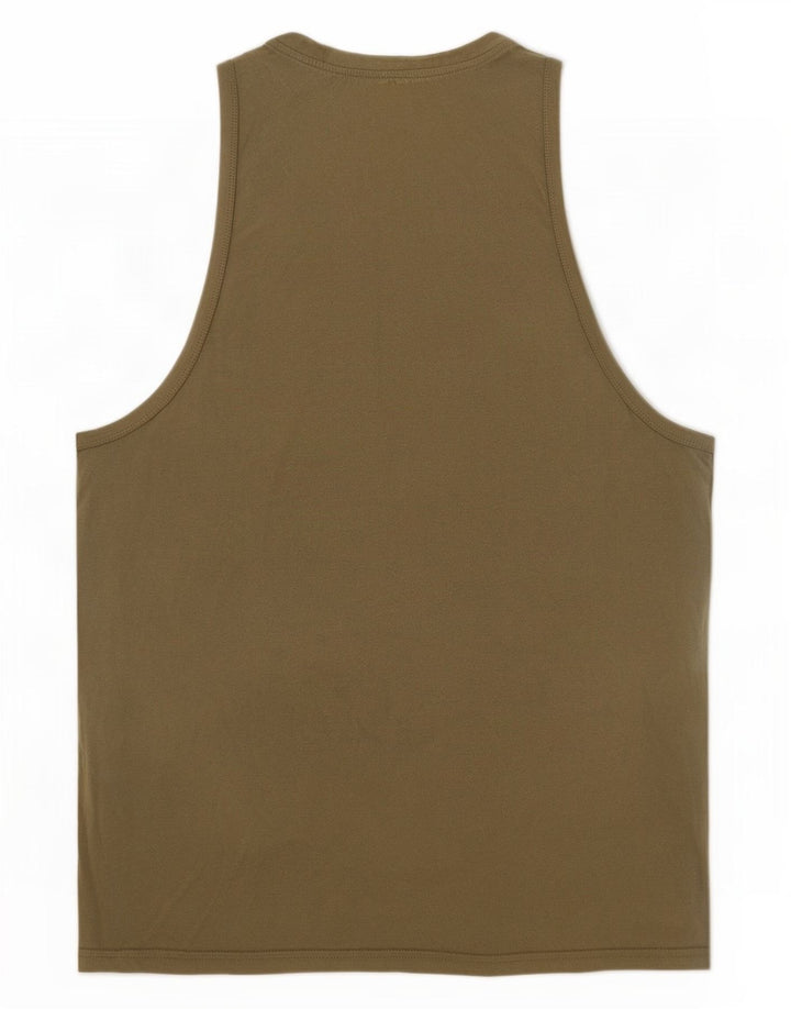 Diesel Mens Graphic Vest Top Large Khaki