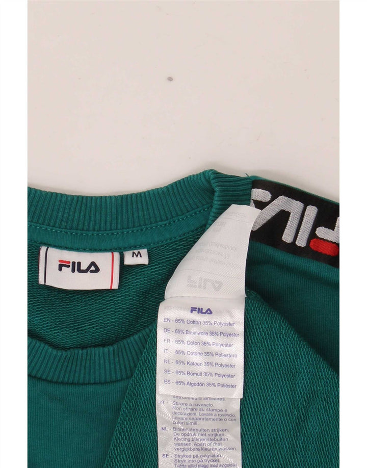 Męska bluza z grafiką Fila, bawełniana, w kolorze średniej zieleni