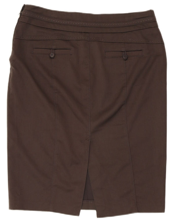 Trussardi Jeans Damen Bleistiftrock IT 46 Large W34 Braun