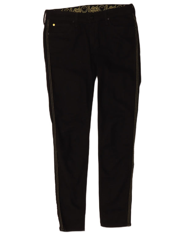 Lee Damen Scarlett Skinny Jeans W30 L28 Schwarze Baumwolle