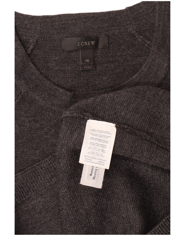 J. CREW Womens Oversized Crew Neck Jumper Sweater UK 6 XS Grey
