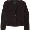 Karen Millen Dame 1 Knap Blazer Jakke UK 10 Lille Sort Uld