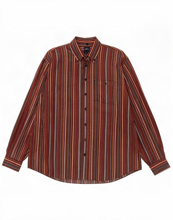 Camicia da uomo Engbers taglia 45/46 2XL cotone a righe multicolore