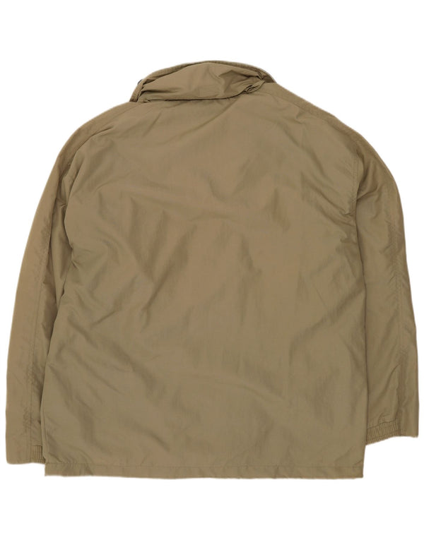 Diadora Chaqueta impermeable con capucha para hombre UK 40 Large Khaki Sports