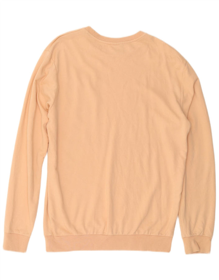 PUMA Oversized Sweatshirt Jumper UK 14 Medium Gul Bomuld