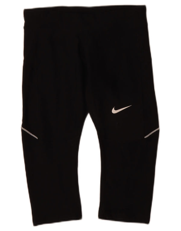 Женские леггинсы-капри Nike Dri Fit UK 4 XS, черный полиэстер