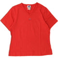 ADIDAS Womens T-Shirt Top UK 14 Medium  Red Cotton Vintage Adidas and Second-Hand Adidas from Messina Hembry 