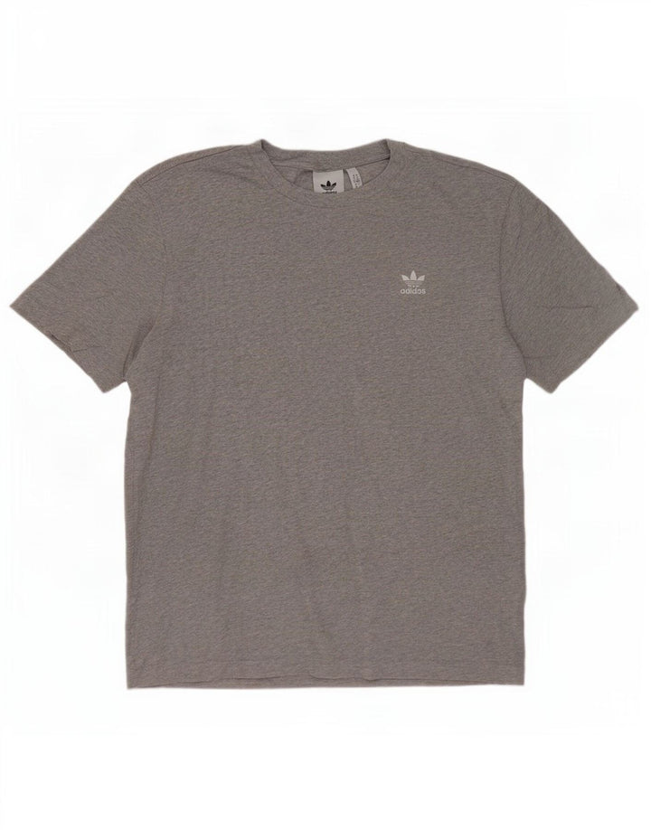 Adidas T-shirt top mellem grå bomuld til mænd