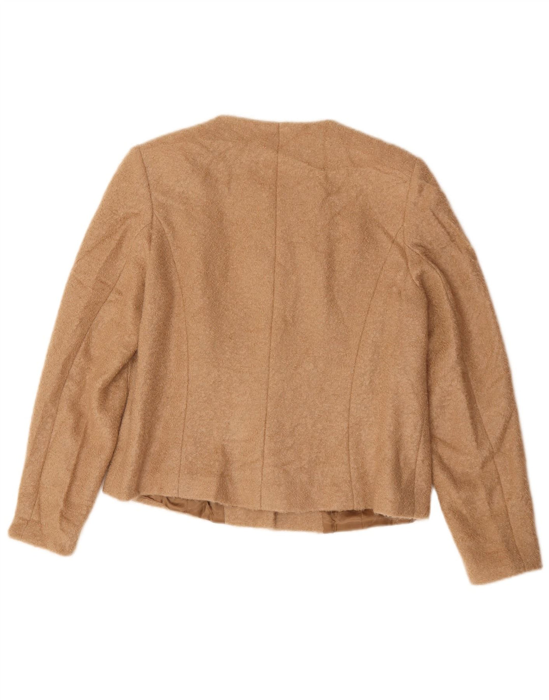 Vintage Damen 5-Knopf-Blazerjacke UK 14 Mittelbeige