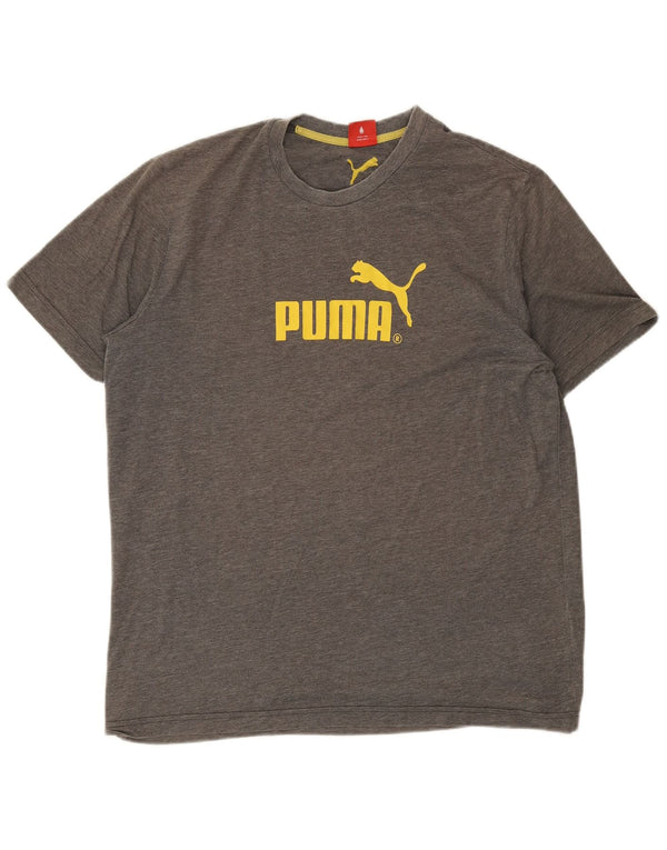 Puma Mens Graphic T-Shirt Top XL Grey