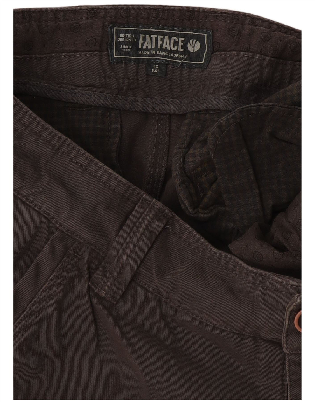 Fat Face Mens Chino Shorts W30 Medium Grey Cotton