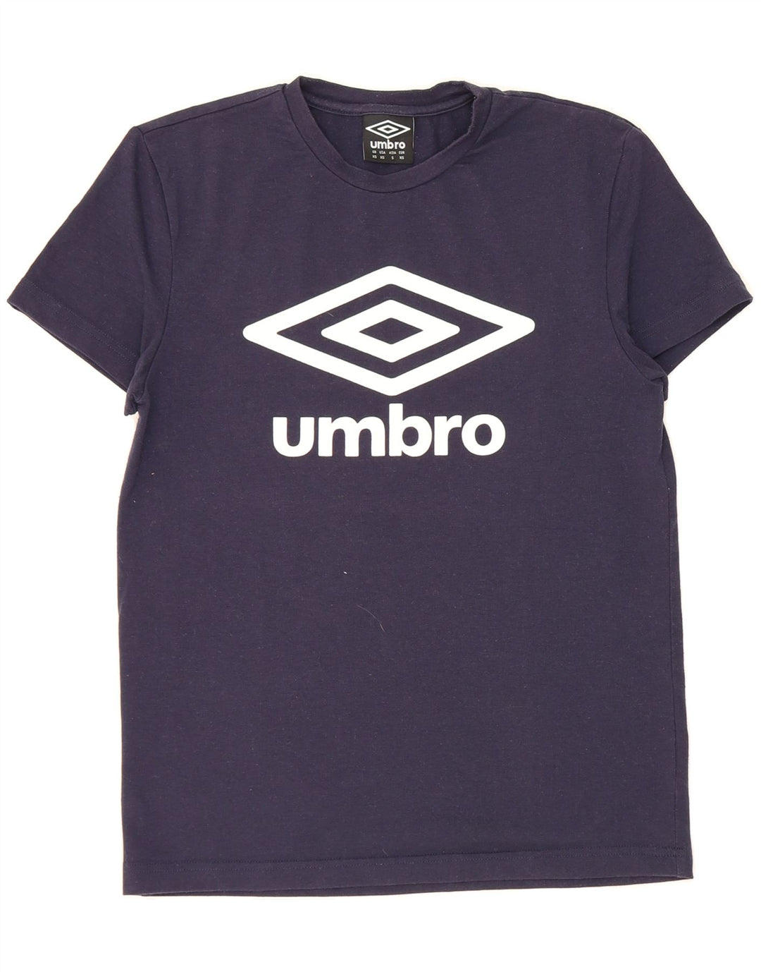UMBRO Mens Graphic T-Shirt Top XS Navy Blue Vintage Umbro and Second-Hand Umbro from Messina Hembry 