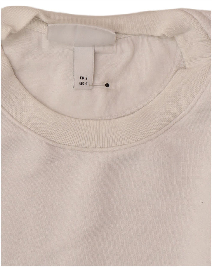 Lacoste Mens Graphic Sweatshirt Jumper Size 3 Small White Cotton