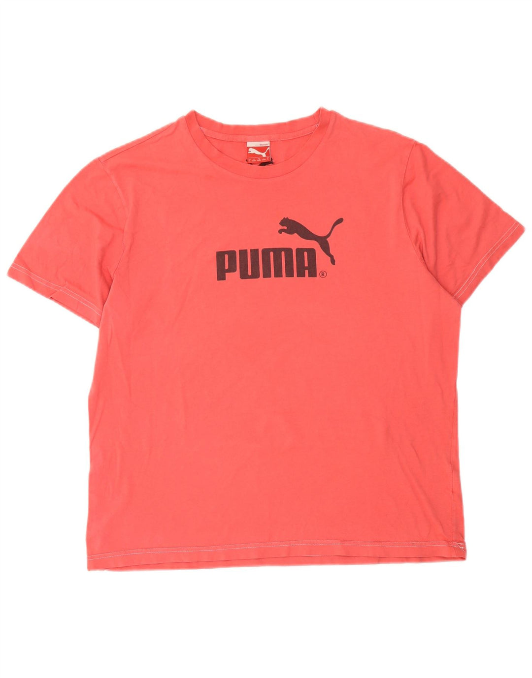 Puma Mens Graphic T-Shirt Top Large Red Cotton