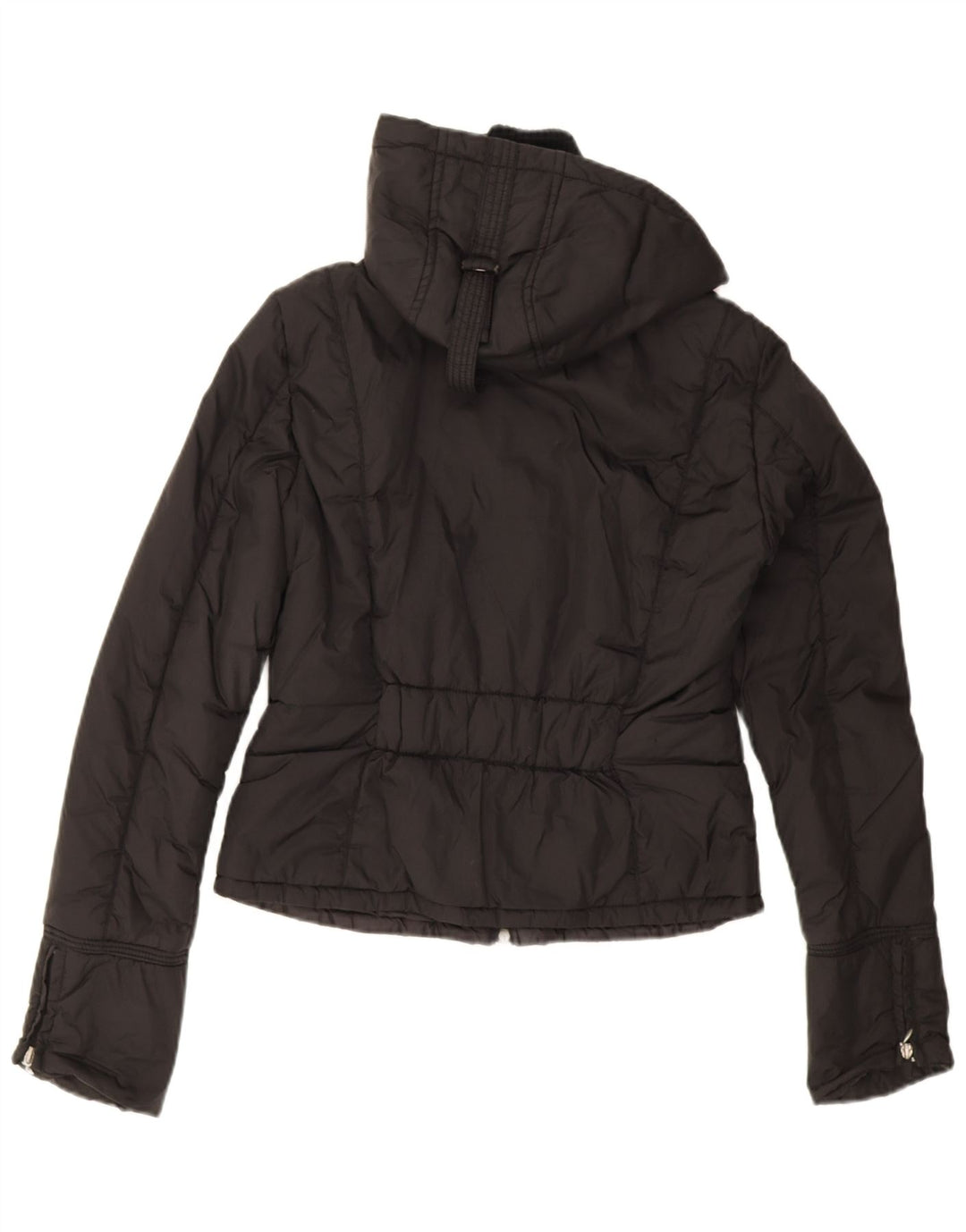 Max & Co. Wattierte Damenjacke mit Kapuze, UK 12, mittelschwarz, Polyamid