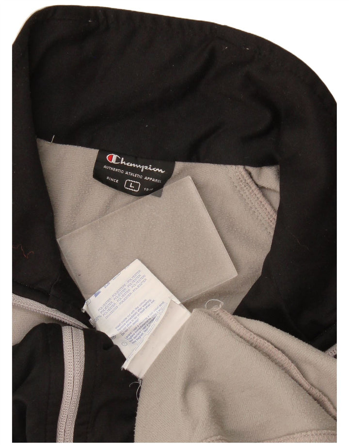 Champion Mens Tracksuit Top Jacket Large Grey Polyester