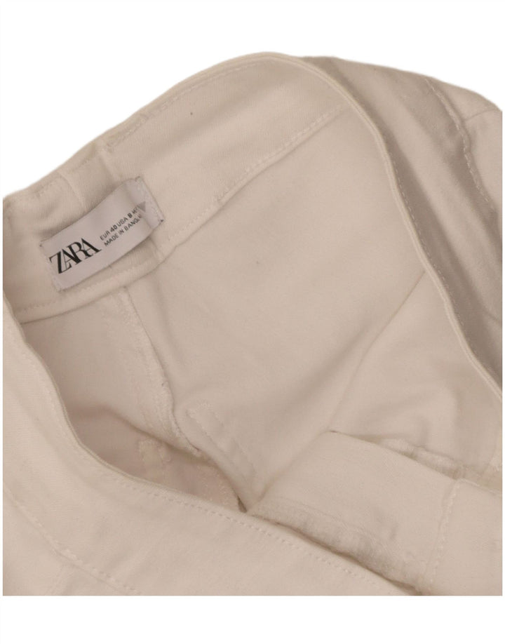 Zara Dame Flared Jeans EU 40 Medium W30 L31 Hvid
