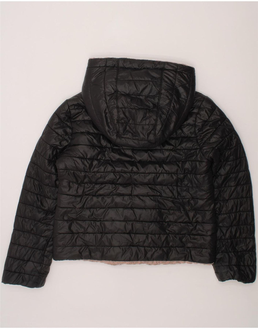 MICHAEL KORS Girls Hooded Padded Jacket 7-8 Years Black Nylon Vintage Michael Kors and Second-Hand Michael Kors from Messina Hembry 