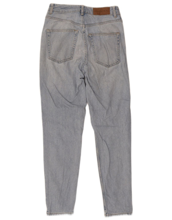 Topshop Damen Mom Tapered Jeans W26 L30 Blaue Baumwolle