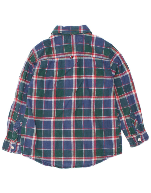 Camisa masculina Tommy Hilfiger 4-5 anos algodão xadrez azul