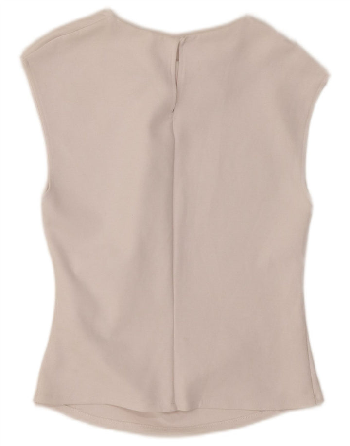 Zara Womens Sleeveless Crop Blouse Top UK 14 Large White