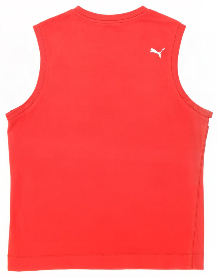 Canotta grafica da uomo Puma Large rossa color block
