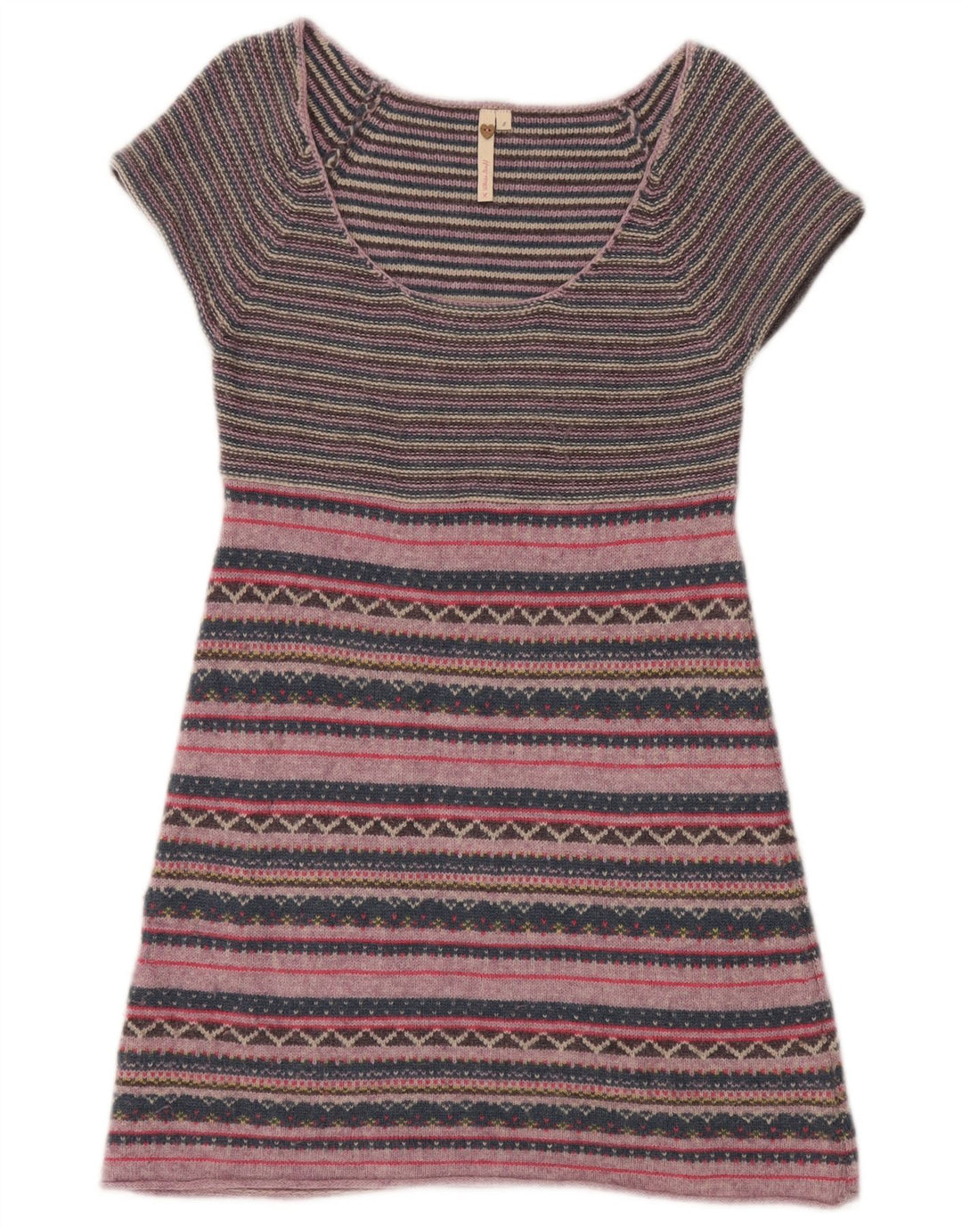 Vestido jumper feminino White Stuff UK 8 pequeno listrado multicolorido