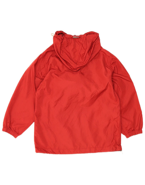 NAPAPIJRI Boys Geographic Graphic Hooded Rain Jacket 5-6 Years Red Nylon
