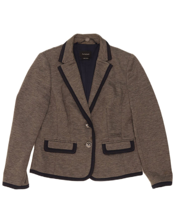 Marks & Spencer Damen Autograph 2 Button Blazer Jacke UK 12 Mittelgrau