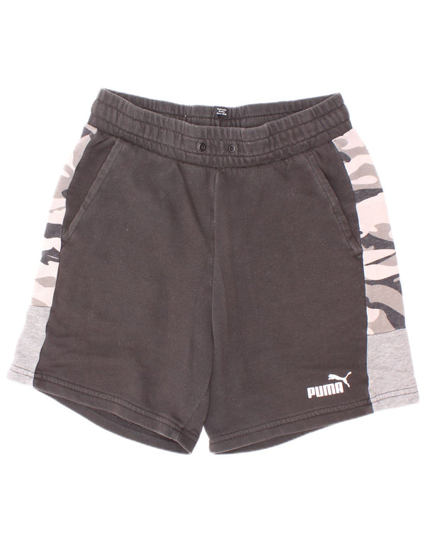 Puma Boys Sport Shorts 13-14 Years Black Camouflage Cotton