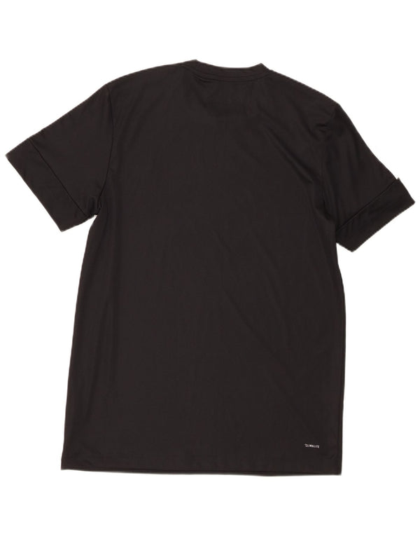 Adidas Mens Climalite Graphic T-Shirt Top Medium Black Polyester