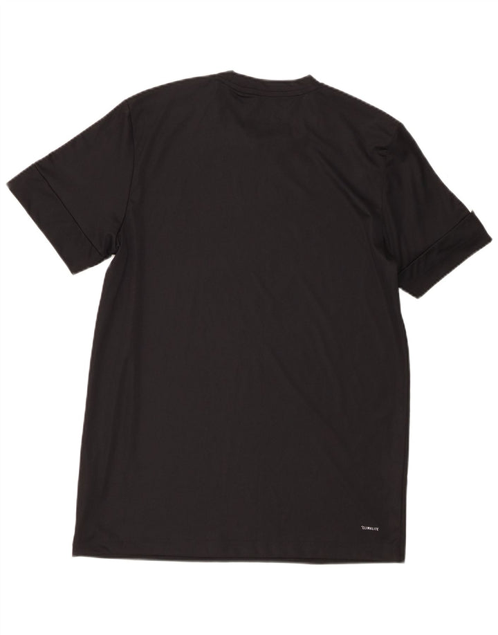 Adidas Herre Climalite Grafisk T-Shirt Top Medium Sort Polyester