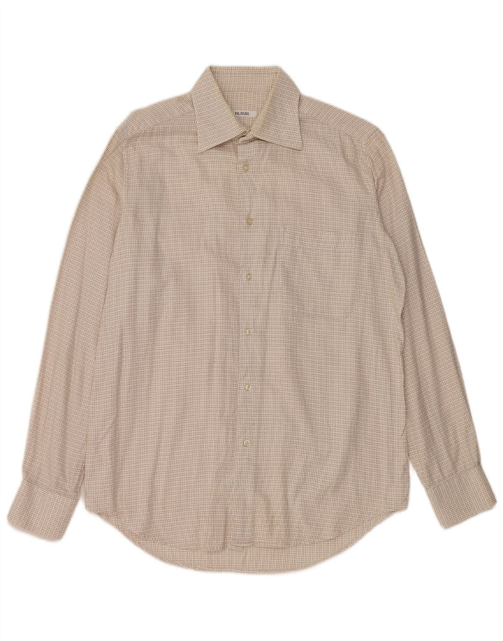 PAL ZILERI Herreskjorte str. 40 15 3/4 Medium Off White Gingham