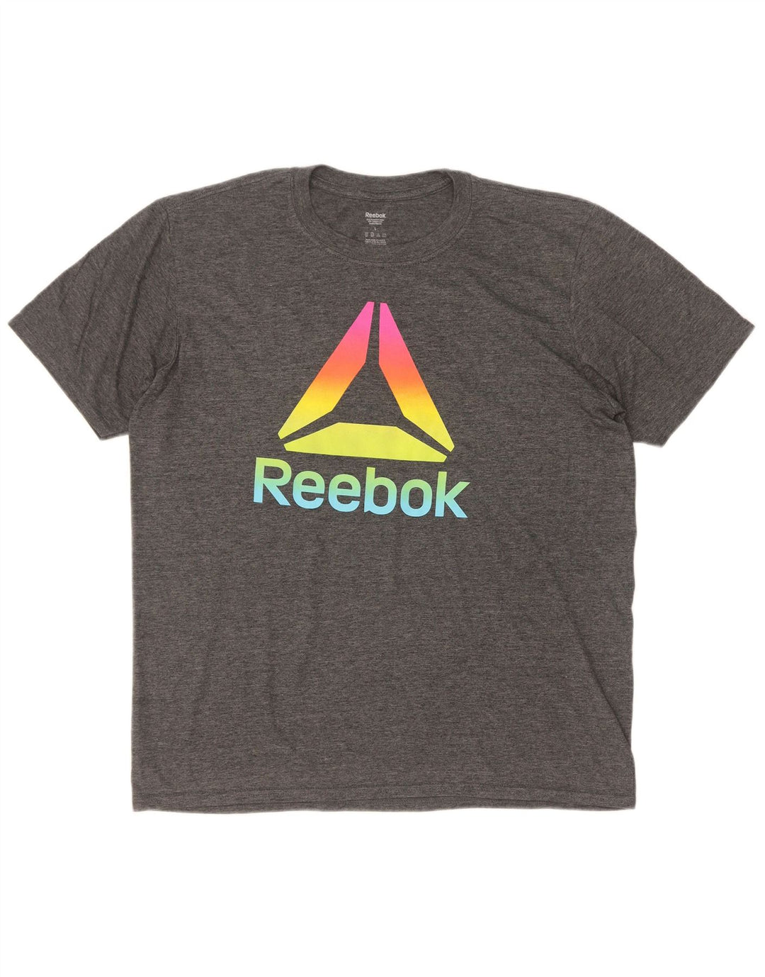 Ανδρικό γραφικό T-Shirt Reebok Top Large Grey Polyester