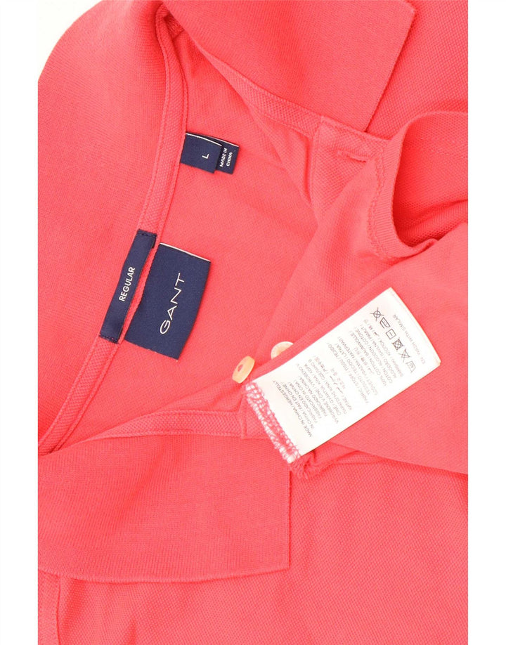 Polo Gant da uomo Regular Large in cotone rosso