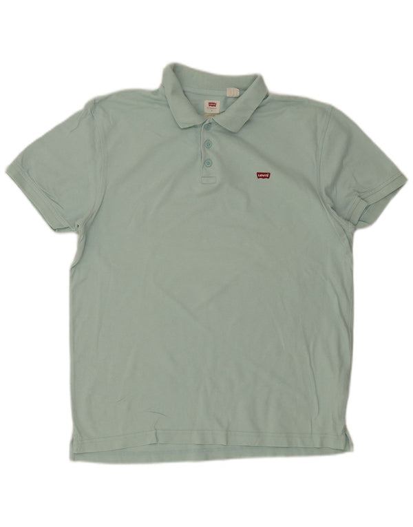 Polo Levi's da uomo standard grande in cotone turchese
