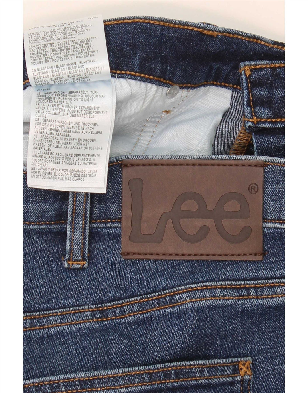 Lee Mens Denver Bootcut Jeans  W40 L32 Blue Cotton