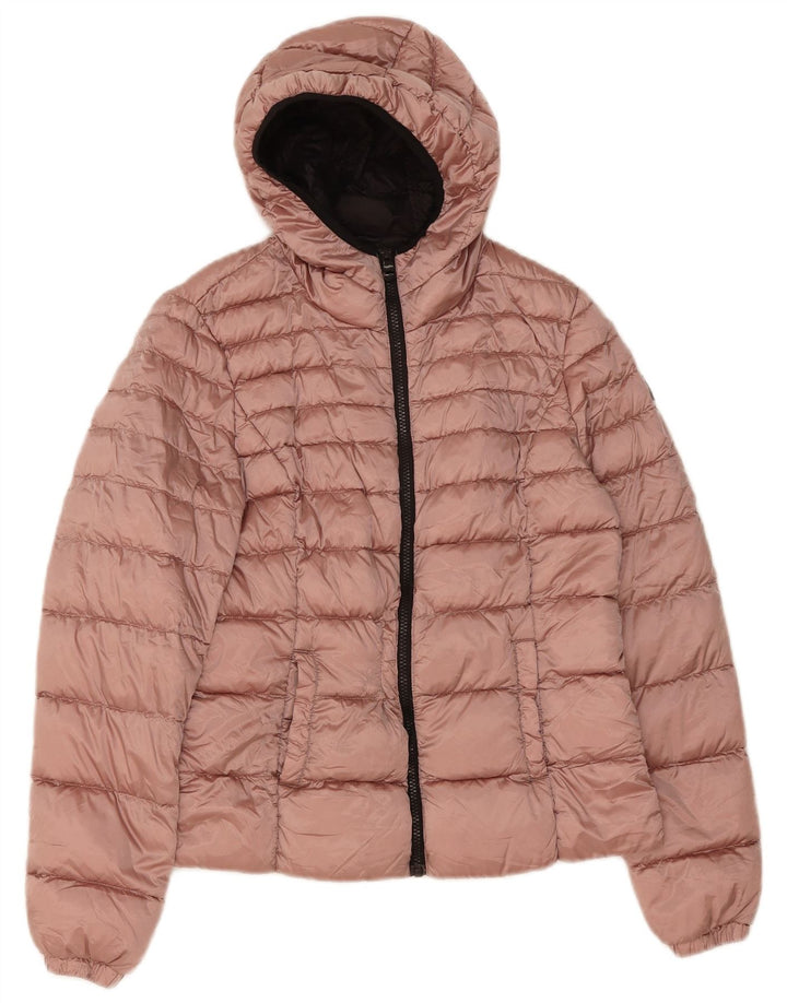 REFRIGIWEAR Womens Hooded Padded Jacket UK 10 Small Pink Polyester