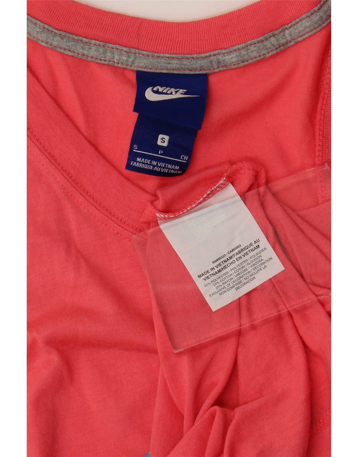 NIKE Womens Graphic Vest Top UK 10 Small Pink Polyester
