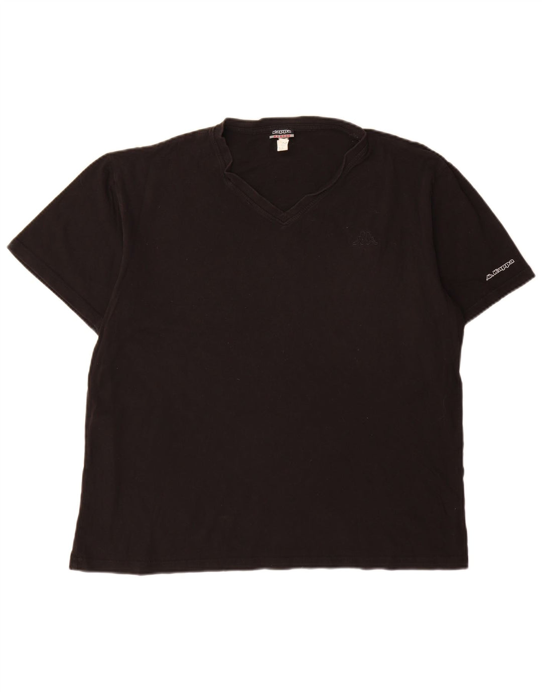 Kappa Mens T-Shirt Top XL Black Cotton